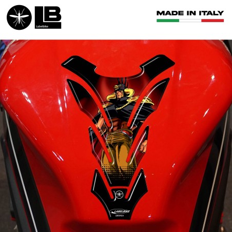 PARASERBATOIO RAOUL KEN IL GUERRIERO ADESIVI SERBATOIO RESINA 3D PER MOTO