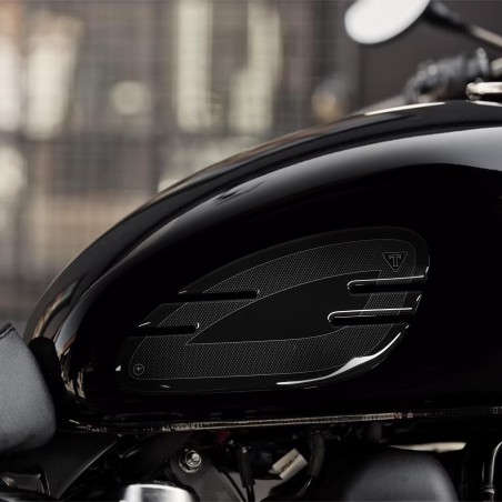 2 Adesivi 3D PROTEZIONE Laterale Serbatoio compatibili MOTO triumph BONNEVILLE