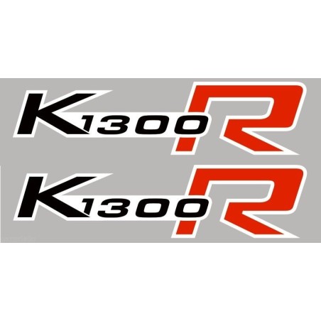 2 ADESIVI SERBATOIO per MOTO BMW K1300R K1300 STICKERS K 1300 R NERO-ROSSO 15x4