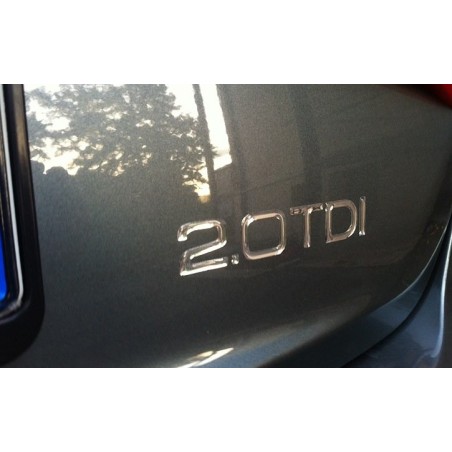 ADESIVO/STICKER in Resina 3D SCRITTA 2.0TDI compatibile per AUTO AUDI 2000 TDI