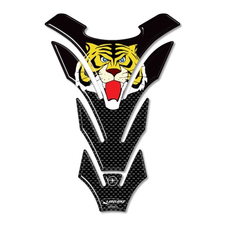 PARASERBATOIO ADESIVI in RESINA 3D CARBON SERBATOIO MOTO L'UOMO TIGRE TIGER MAN