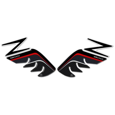 2 PROTEZIONI ginocchia LATERALI SERBATOIO 3D compatibili per MOTO KAWASAKI Z900