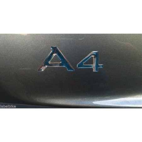 ADESIVO/STICKER in Resina gel 3D SCRITTA EMBLEMA A4 compatibile per AUTO AUDI