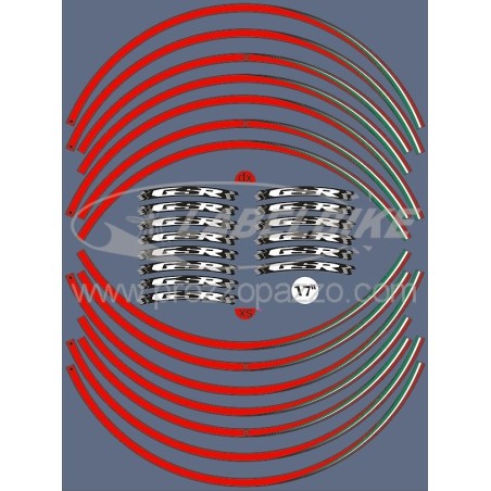KIT PARA LLANTAS 17' compatible MOTO SUZUKI GSR Pegatinas tuning