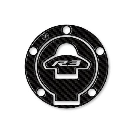 Adesivo 3D Protezione Tappo Serbatoio Moto compatibile Yamaha YZF R3 2015-2018