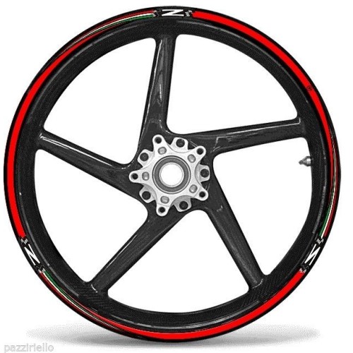 KIT STRISCE ADESIVE compatibili per CERCHI 17 MOTO KAWASAKI Z Adesivi Rossi IT