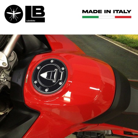 Tappo Serbatoio ADESIVI 3D CARBONIO PROTEZIONE per MOTO DUCATI MULTISTRADA 1260 Carbon