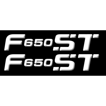 2 ADESIVI-STICKERS in RESINA SCRITTA F650ST compatibile per MOTO BMW F 650 ST
