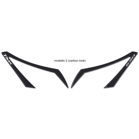 2 PALPEBRE TMAX ADESIVI 3D per FARI compatibili per SCOOTER YAMAHA T MAX 2012-14