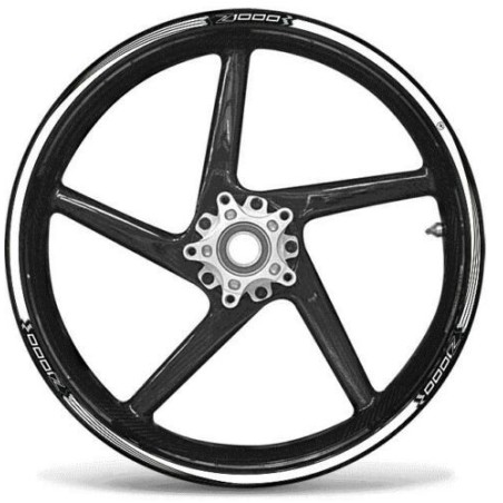 KIT STRISCE ADESIVE compatibili per CERCHI 17 MOTO KAWASAKI Z1000 Adesivi tuning