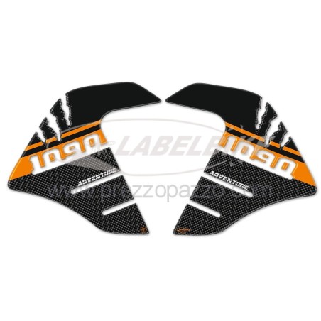2 Aufkleber 3D SEITENSCHÜTZEN TANKSEITE kompatibel für KTM 1090 ADVENTURE MOTORRAD