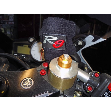 ESCLUSIVO POLSINO R 6 COPRI SERBATOIO OLIO LIQUIDO FRENI per MOTO YAMAHA R6 Nero