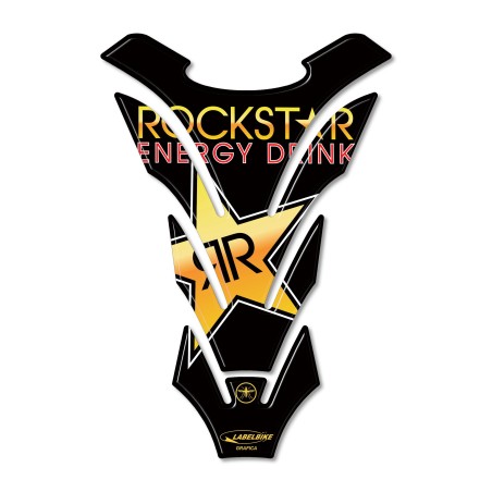PARASERBATOIO RockStar ADESIVI 3D ENERGY DRINK Protezione x SERBATOIO MOTO Nero