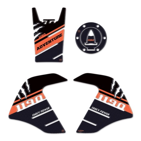 KIT ADHESIVOS 3D GEL para KTM 1190 ADVENTURE MOTORCYCLE compatible PROTECTORES DE DEPÓSITO