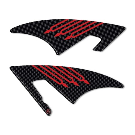 2 ADESIVI 3D carbon compatibili per YAMAHA TMAX 530 protezioni PIEDI PASSEGGERO