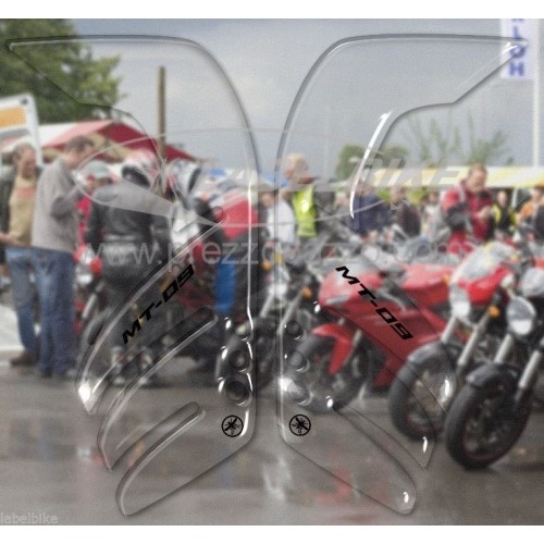 ADESIVI 3D PROTEZIONI LATERALI trasparenti SERBATOIO compatibili YAMAHA MT-09
