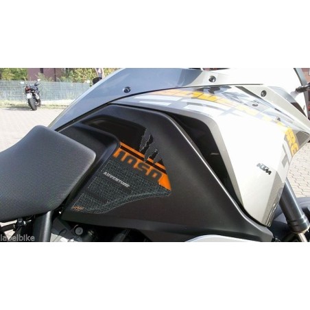2 adesivi 3D PROTEZIONI LATERALI SERBATOIO compatibile per MOTO KTM 1050 ADVENTURE