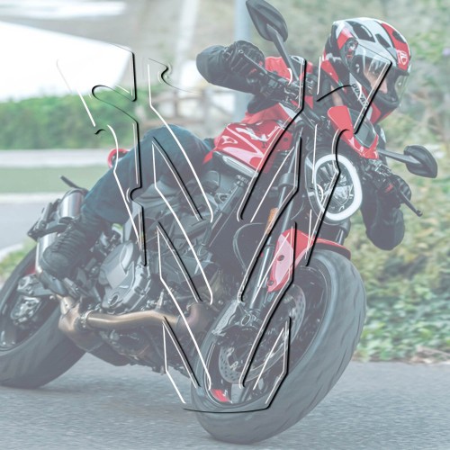 PARASERBATOIO TRASPARENTE ADATTO per MOTO DUCATI MONSTER 696 ADESIVI RESINATI 3D
