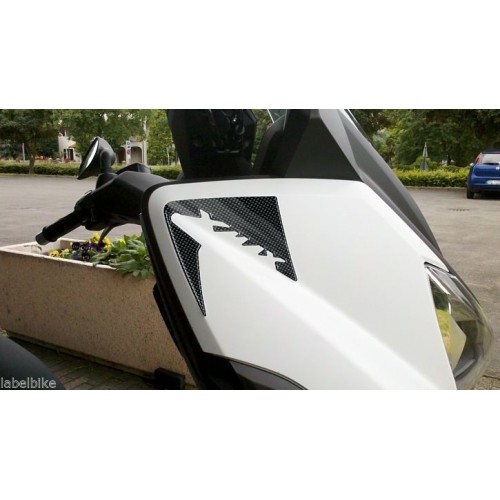 2 ADESIVI-STICKERS 3D gel PARASPIGOLI compatibili per X MAX 400 YAMAHA XMAX 2013-2016