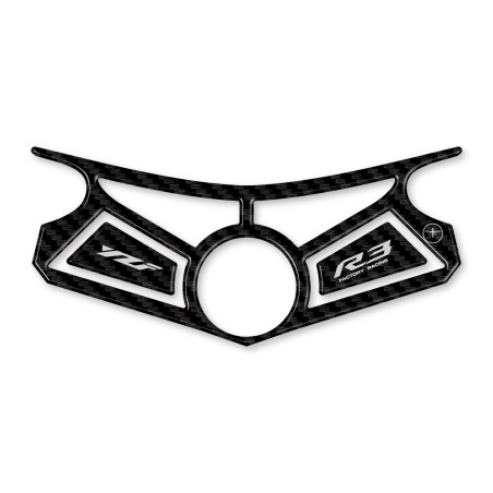 Placa de horquilla de dirección 3D adhesiva compatible con YAMAHA YZF R3 2015-2018.