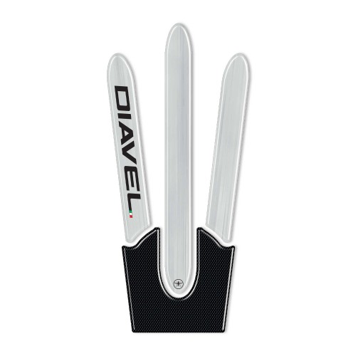 PARASERBATOIO ADESIVO 3D RESINA CARBONIO compatibile per MOTO DUCATI DIAVEL New