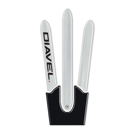 PARASERBATOIO ADESIVO 3D RESINA CARBONIO compatibile per MOTO DUCATI DIAVEL New