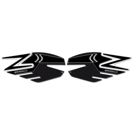2 PROTEZIONI ginocchia 3D LATERALI SERBATOIO compatibili per MOTO KAWASAKI Z650