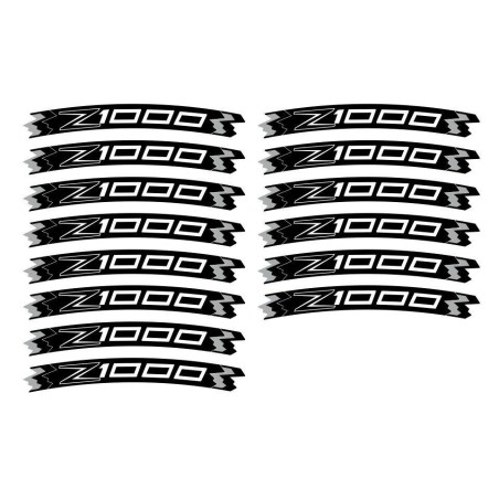 KIT GREEN ADHESIVE STRIPES kompatibel für 17 RIMS MOTORRAD KAWASAKI Z1000 TUNING
