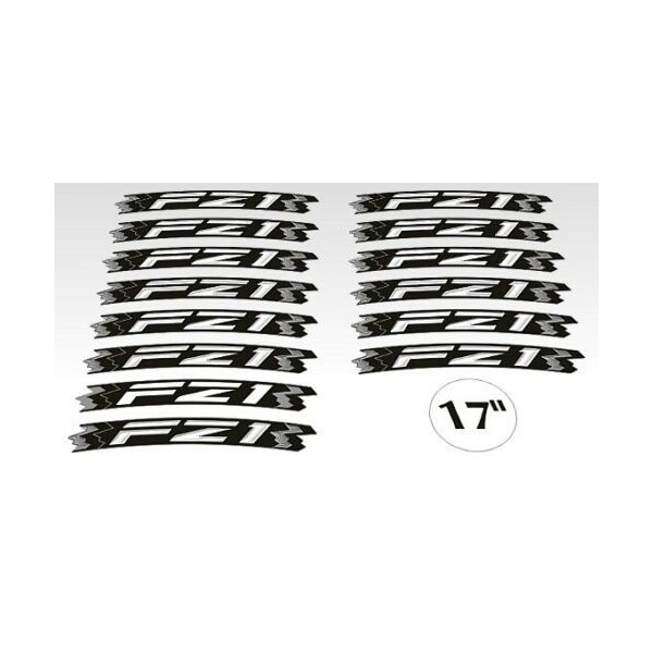 KIT STRISCE ADESIVE compatibili per CERCHI 17 MOTO NAKED YAMAHA FZ1 GIALLO FLUO