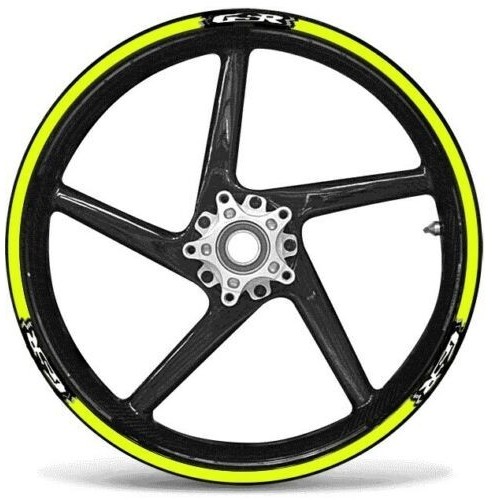 KIT ADHESIVO compatible para llantas 17 SUZUKI GSR - YELLOW FLUO
