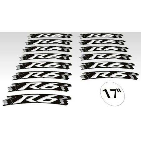 KIT STRISCE ADESIVE compatibili per CERCHI 17 MOTO YAMAHA YZF-R6 GIALLO FLUO 