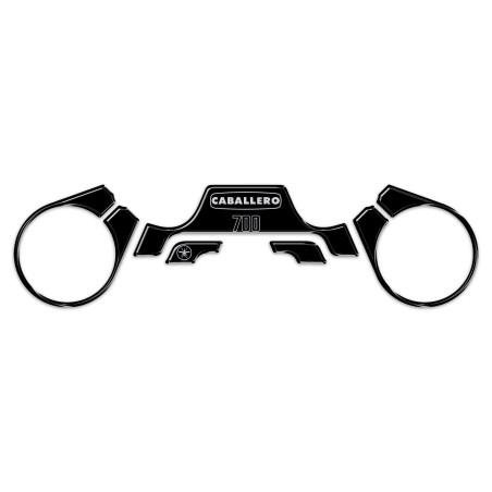 Adesivo 3D Protezione Piastra Sterzo moto compatibile con Fantic Caballero 700