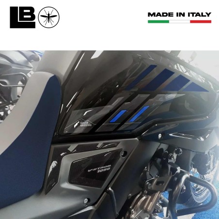 Kit completo Adesivi 3D protezioni compatibili con moto Suzuki V-Strom 1050 Blu