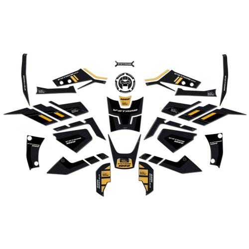 Kit completo Adesivi 3D protezioni compatibili con moto Suzuki V-Strom 1050 Oro