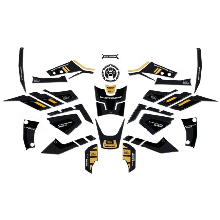 Kit completo Adesivi 3D protezioni compatibili con moto Suzuki V-Strom 1050 Oro