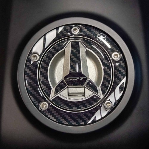 Protection adhésive 3D du bouchon de réservoir moto compatible avec QJ Motor SRT 700