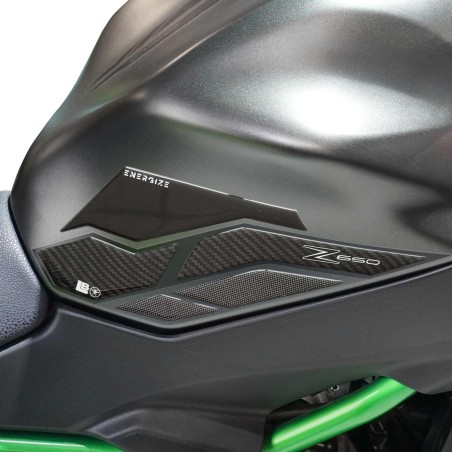 Adesivi 3D Protezioni Laterali serbatoio compatibili con Kawasaki Z650 2023-2025