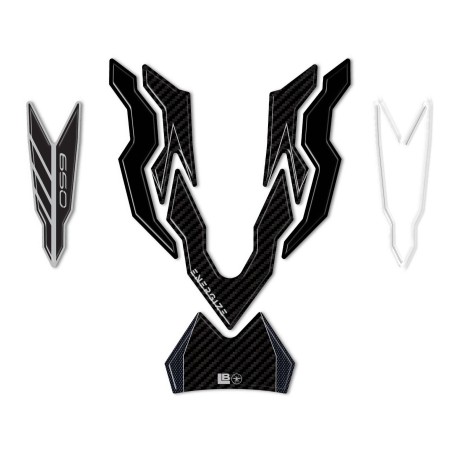 Adesivi 3D Protezione Paraserbatoio compatibili con Kawasaki Z650 2023-2025