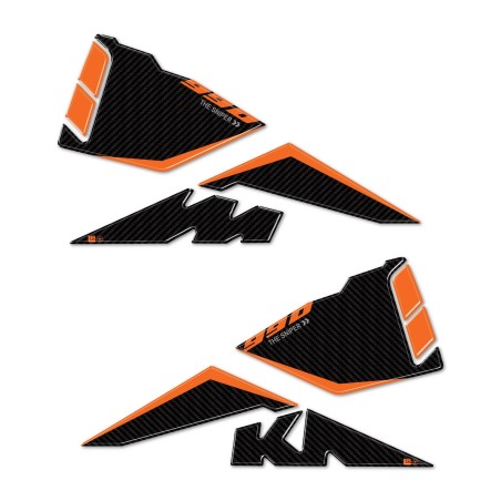 Adesivi 3D compatibili con KTM 990 Duke 2024-2025 Protezioni laterali serbatoio