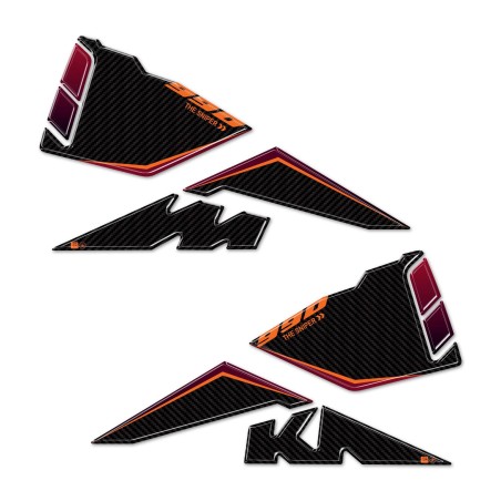 Adesivi 3D compatibili con KTM 990 Duke 2024-2025 Protezioni laterali serbatoio