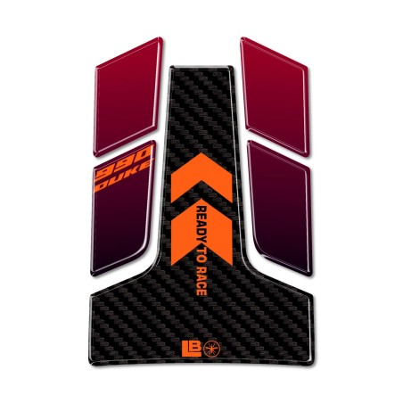 Adesivo Paraserbatoio 3D Protezione moto compatibile con KTM 990 Duke 2024-2025