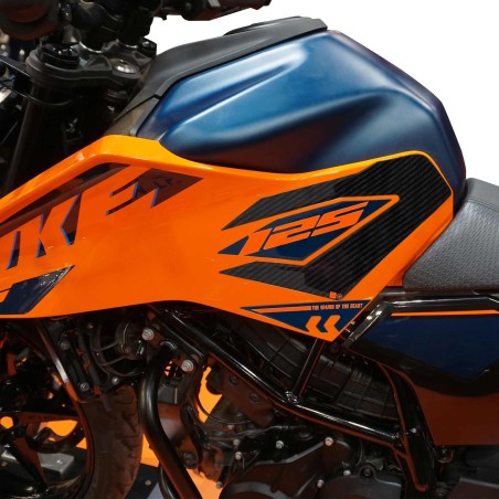 Adesivi 3D Protezioni laterali serbatoio compatibili con KTM 125 Duke 2024-2025