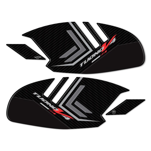 Adesivi 3D Protezioni Laterali serbatoio moto compatibili con Aprilia Tuono V4 2