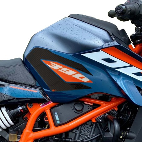 Adesivi 3D Protezioni laterali serbatoio compatibili con KTM 390 Duke 2024-2025