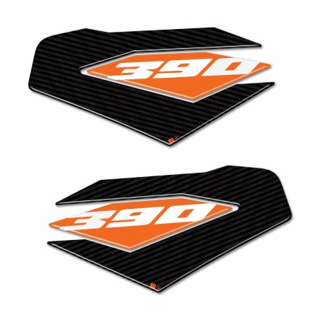 Adesivi 3D Protezioni laterali serbatoio compatibili con KTM 390 Duke 2024-2025
