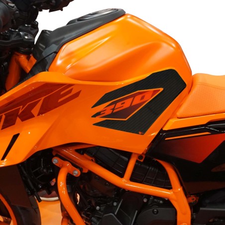 Adesivi 3D Protezioni laterali serbatoio compatibili con KTM 390 Duke 2024-2025