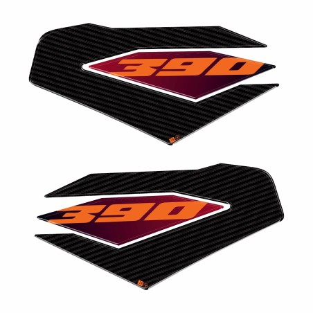Adesivi 3D Protezioni laterali serbatoio compatibili con KTM 390 Duke 2024-2025