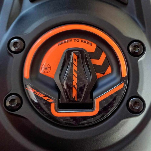 Adesivi 3D tappo serbatoio chiave moto compatibili con KTM 390 Duke 2024-2025