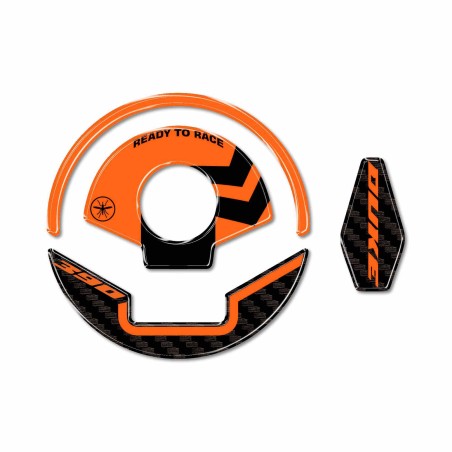 Adesivi 3D tappo serbatoio chiave moto compatibili con KTM 390 Duke 2024-2025