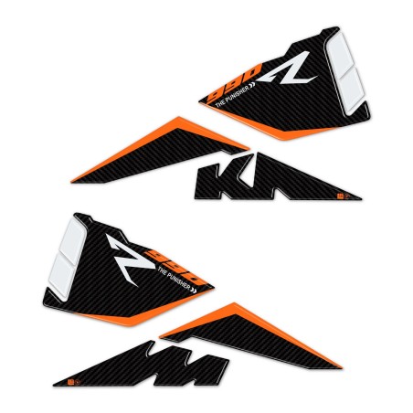 Protezioni laterali serbatoio Adesivi 3D compatibili con KTM 990 Duke R 2025